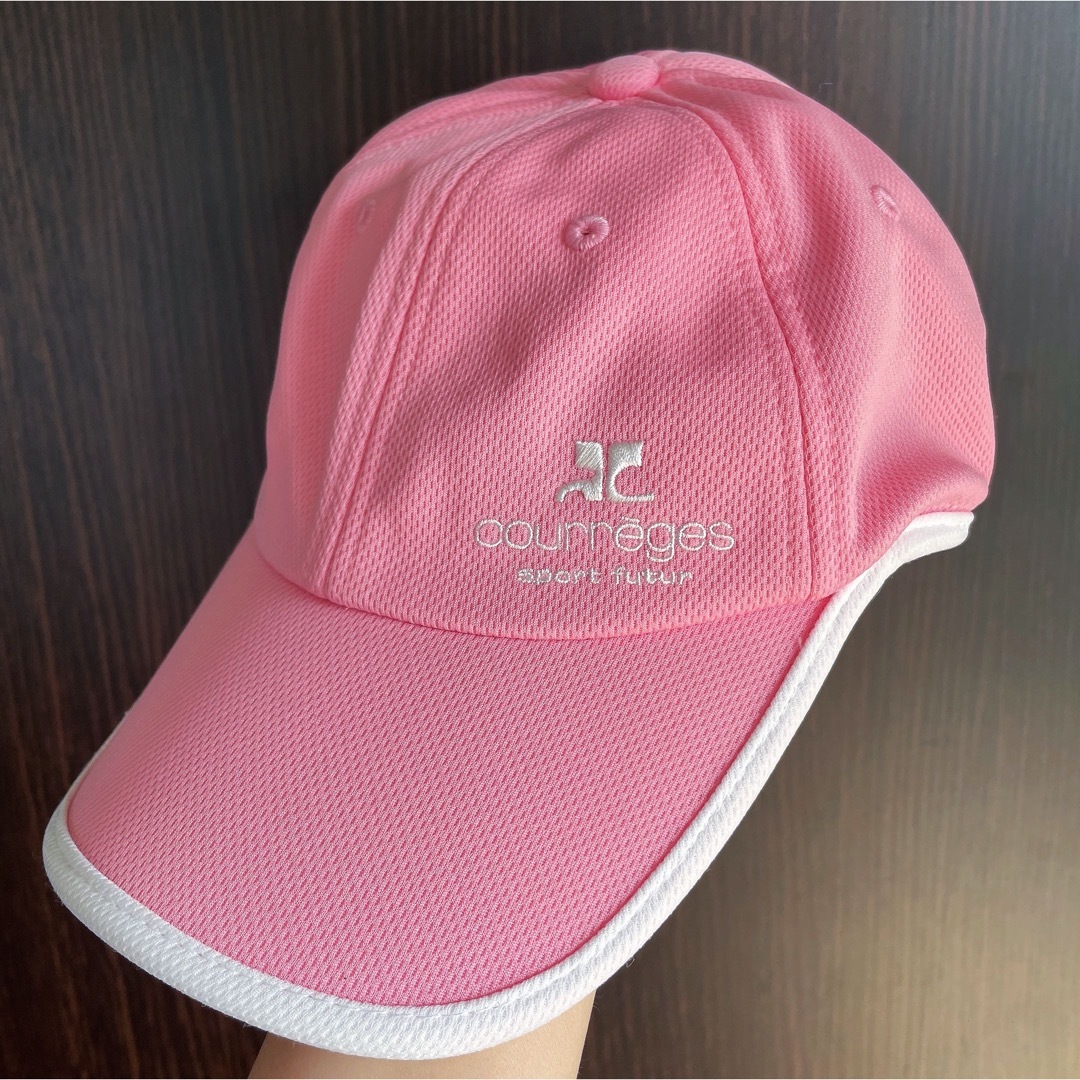 Courreges(クレージュ)の希少 激レア Courreges ピンク キャップ 帽子 レディースの帽子(キャップ)の商品写真