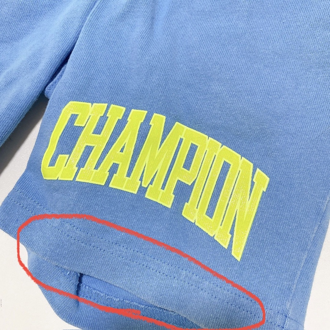 Champion(チャンピオン)のchampion   スウェット　ハーフパンツ　キッズ　子供服　男の子　100 キッズ/ベビー/マタニティのキッズ服男の子用(90cm~)(パンツ/スパッツ)の商品写真