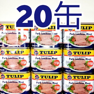 ★チューリップ★　ランチョンミート　うす塩　250g   20缶(缶詰/瓶詰)