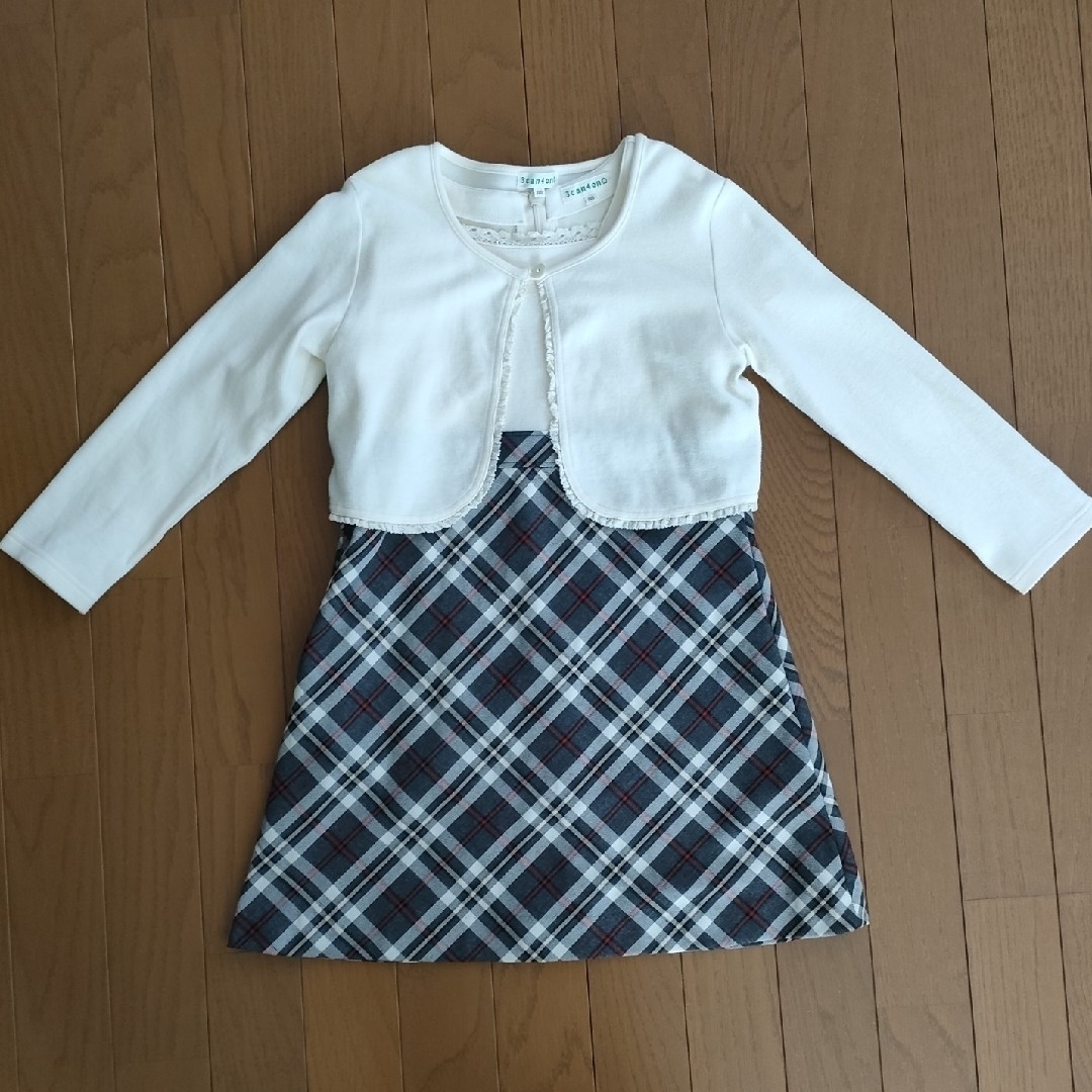 3can4on(サンカンシオン)のワンピース　120　フォーマル　女の子 キッズ/ベビー/マタニティのキッズ服女の子用(90cm~)(ドレス/フォーマル)の商品写真