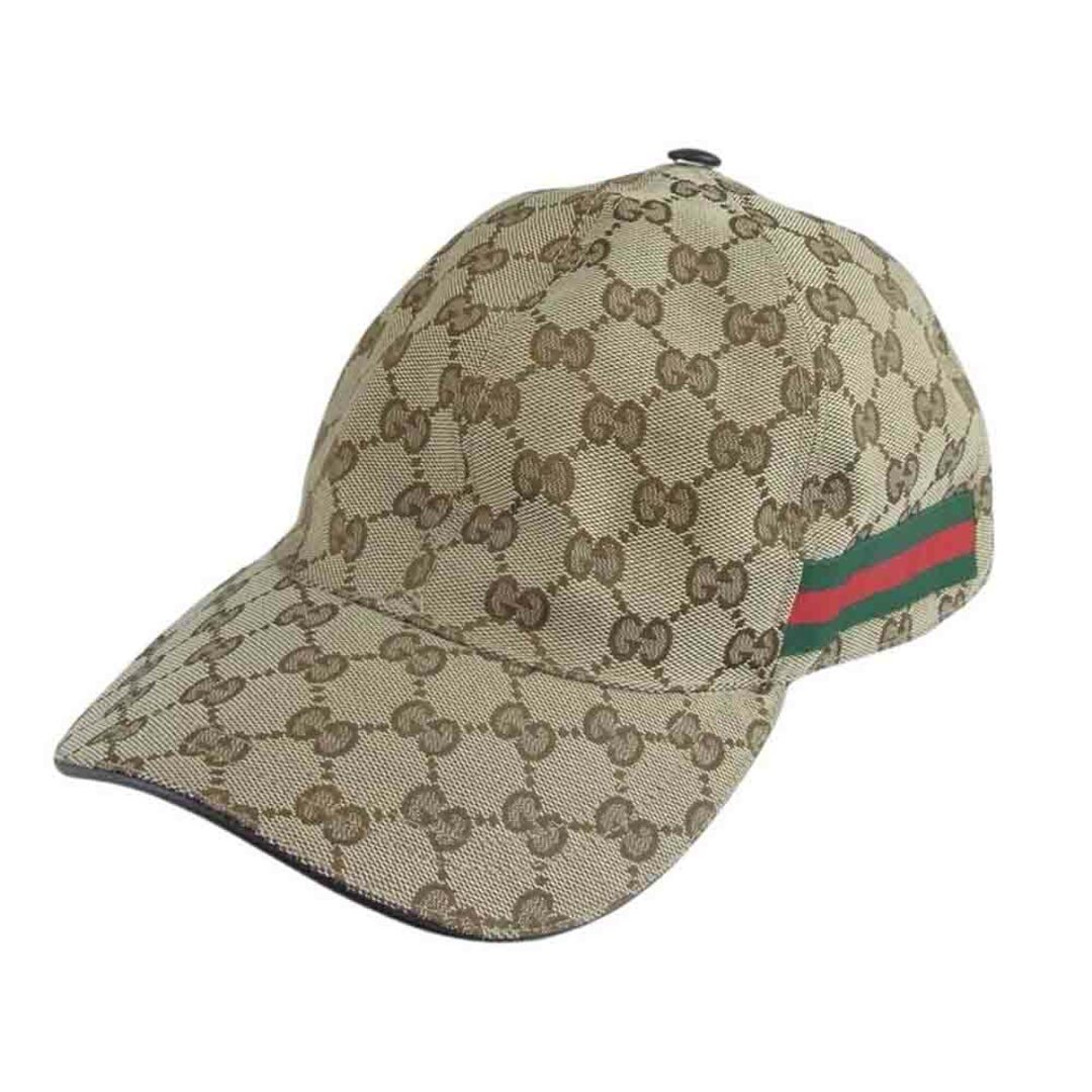 Gucci(グッチ)のGUCCI グッチ 国内正規品 イタリア製 GGキャンバス 総柄 6パネル キャップ ベージュ系 M 58【中古】 メンズの帽子(その他)の商品写真