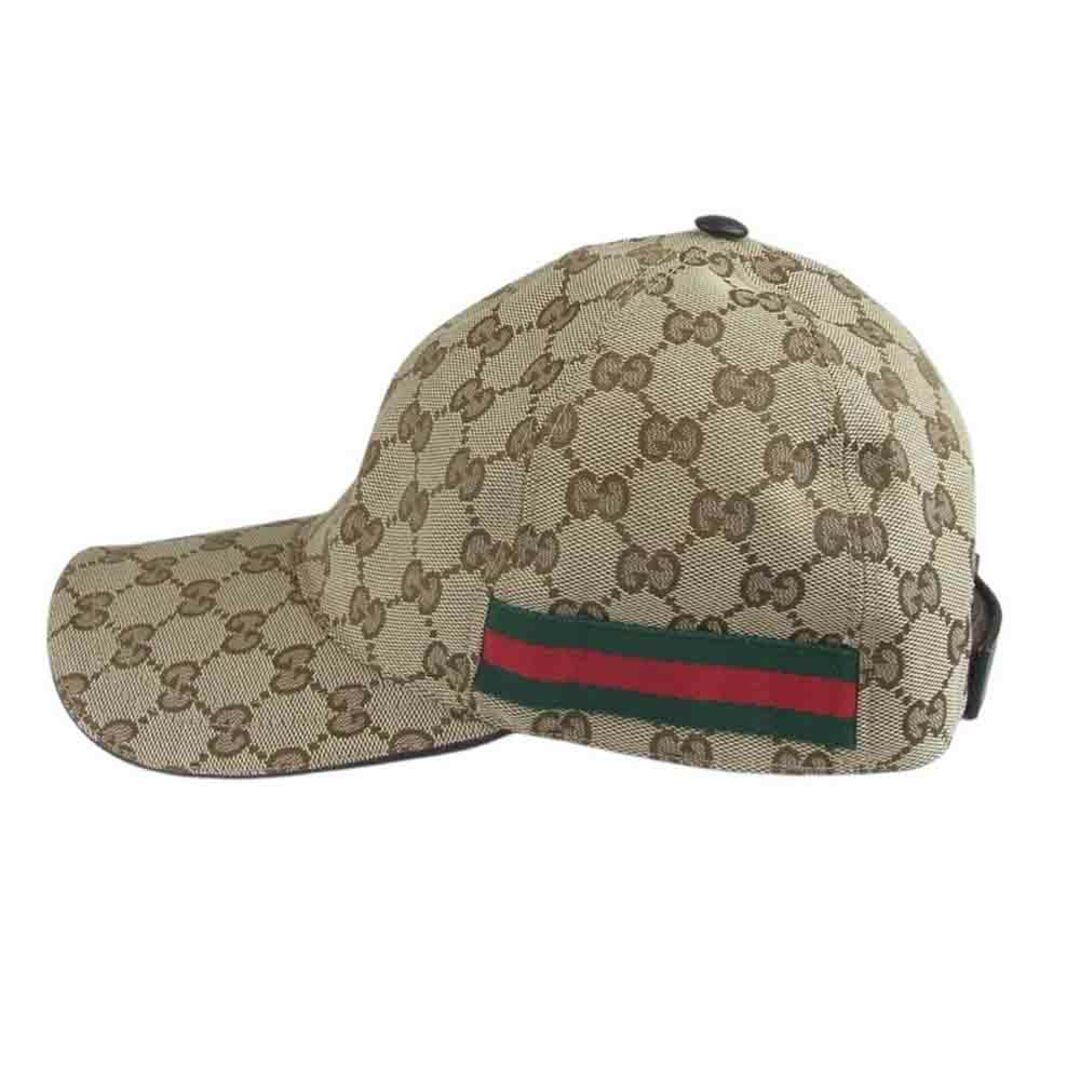 Gucci(グッチ)のGUCCI グッチ 国内正規品 イタリア製 GGキャンバス 総柄 6パネル キャップ ベージュ系 M 58【中古】 メンズの帽子(その他)の商品写真