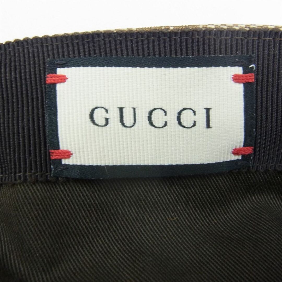 Gucci(グッチ)のGUCCI グッチ 国内正規品 イタリア製 GGキャンバス 総柄 6パネル キャップ ベージュ系 M 58【中古】 メンズの帽子(その他)の商品写真