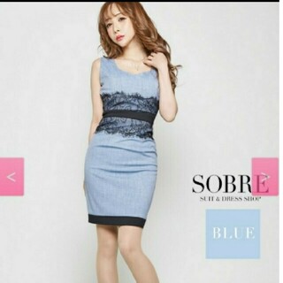 ソブレ(SOBRE)のソブレ　新品　ドレス　ワンピ　L大きいサイズ(ひざ丈ワンピース)