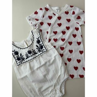 シーイン(SHEIN)のSHEIN ロンパース 2枚セット 3-6month(ロンパース)