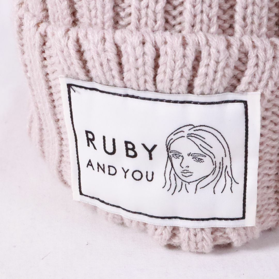 RUBY AND YOU(ルビー アンド ユー)のRUBY AND YOU ルビー アンド ユー　ニット帽　オートミール キッズ/ベビー/マタニティのこども用ファッション小物(帽子)の商品写真