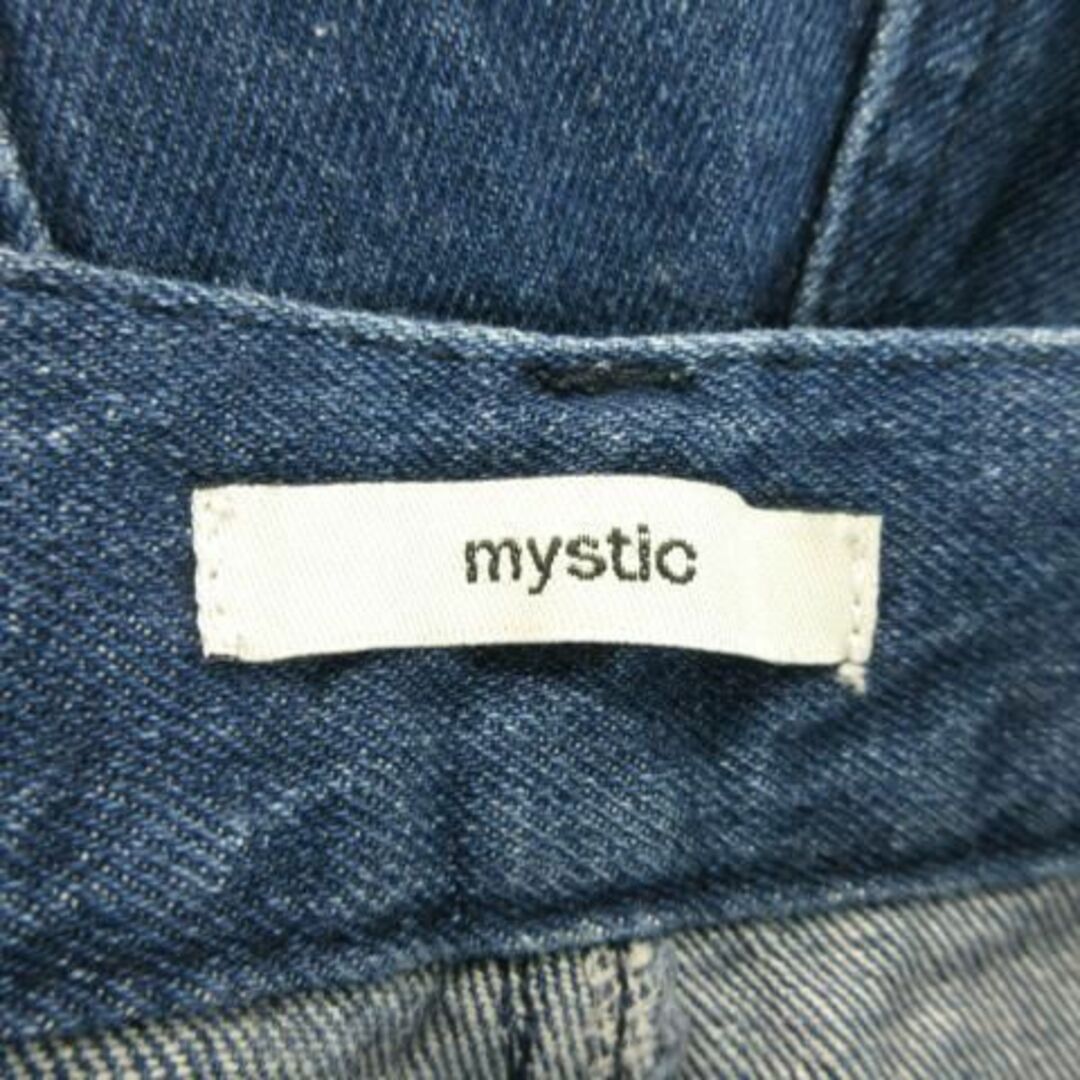 mystic(ミスティック)のミスティック フリンジデニム フレアパンツ 2 青 230731AH12A レディースのパンツ(デニム/ジーンズ)の商品写真