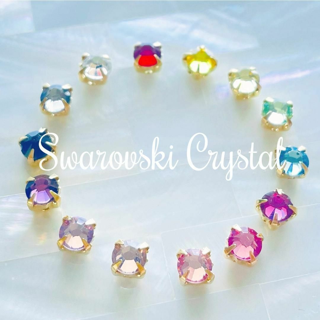 SWAROVSKI(スワロフスキー)のスワロフスキー ♥️ セッティングパーツ 5mm ゴールド 16p_C1 ハンドメイドの素材/材料(各種パーツ)の商品写真