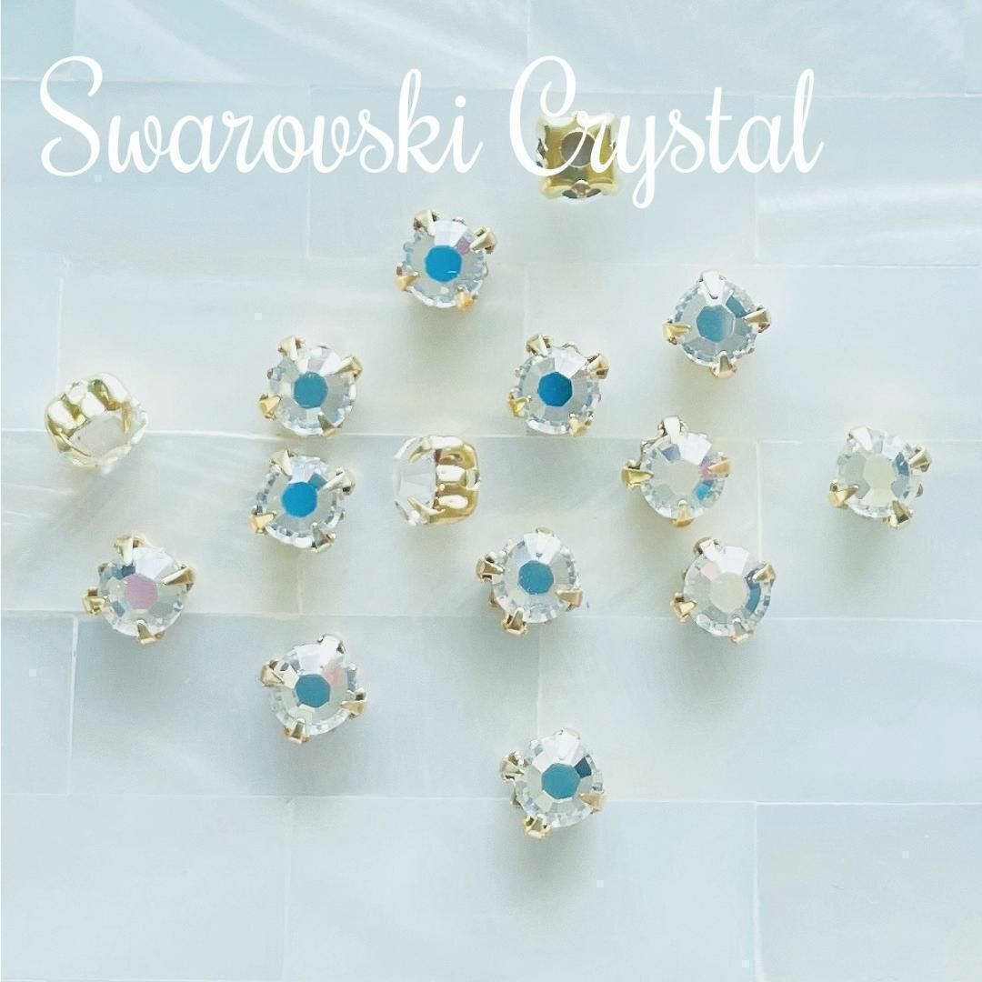 SWAROVSKI(スワロフスキー)のスワロフスキー ♥️ セッティングパーツ 5mm ゴールド 16p_C1 ハンドメイドの素材/材料(各種パーツ)の商品写真