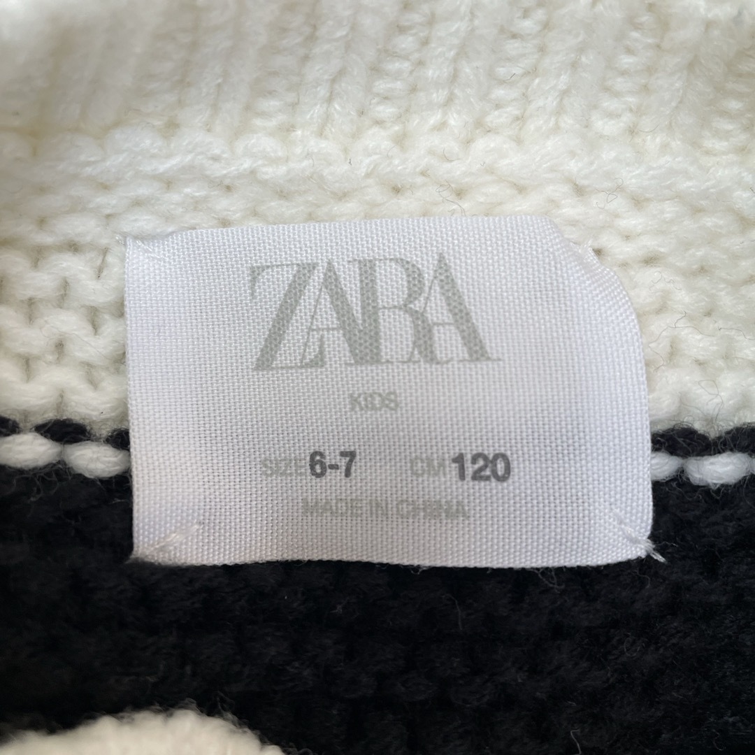 ZARA(ザラ)のZARA kids ボーダー　size:120 キッズ/ベビー/マタニティのキッズ服女の子用(90cm~)(ニット)の商品写真