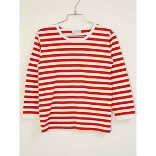 マリメッコ(marimekko)の〓マリメッコ/ｍarimekko〓104-110cm 長袖Tシャツ/長袖カットソー/ロンT レッド×ホワイト 【中古】子供服 キッズ kids 男の子 女の子 春秋 tops 602042(Tシャツ/カットソー)