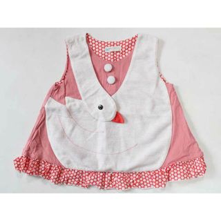 ☆ベイビーチアー/baby cheer☆100cm ノースリーブチュニック/カットソー 白×ピンク 【中古】子供服 キッズ kids 女の子 春夏 123032 tops(Tシャツ/カットソー)