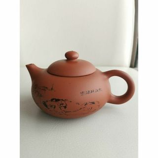 急須　朱泥　ティーポット　煎茶道具　古玩　茶壺 中国 収蔵品 茶道具 紫砂 1(陶芸)