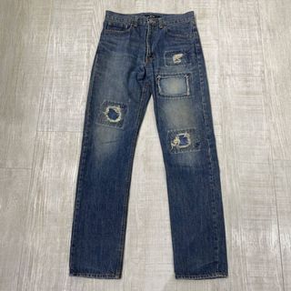 BEAMS ビームス ダメージ リペア 加工 デニム パンツ サイズ S