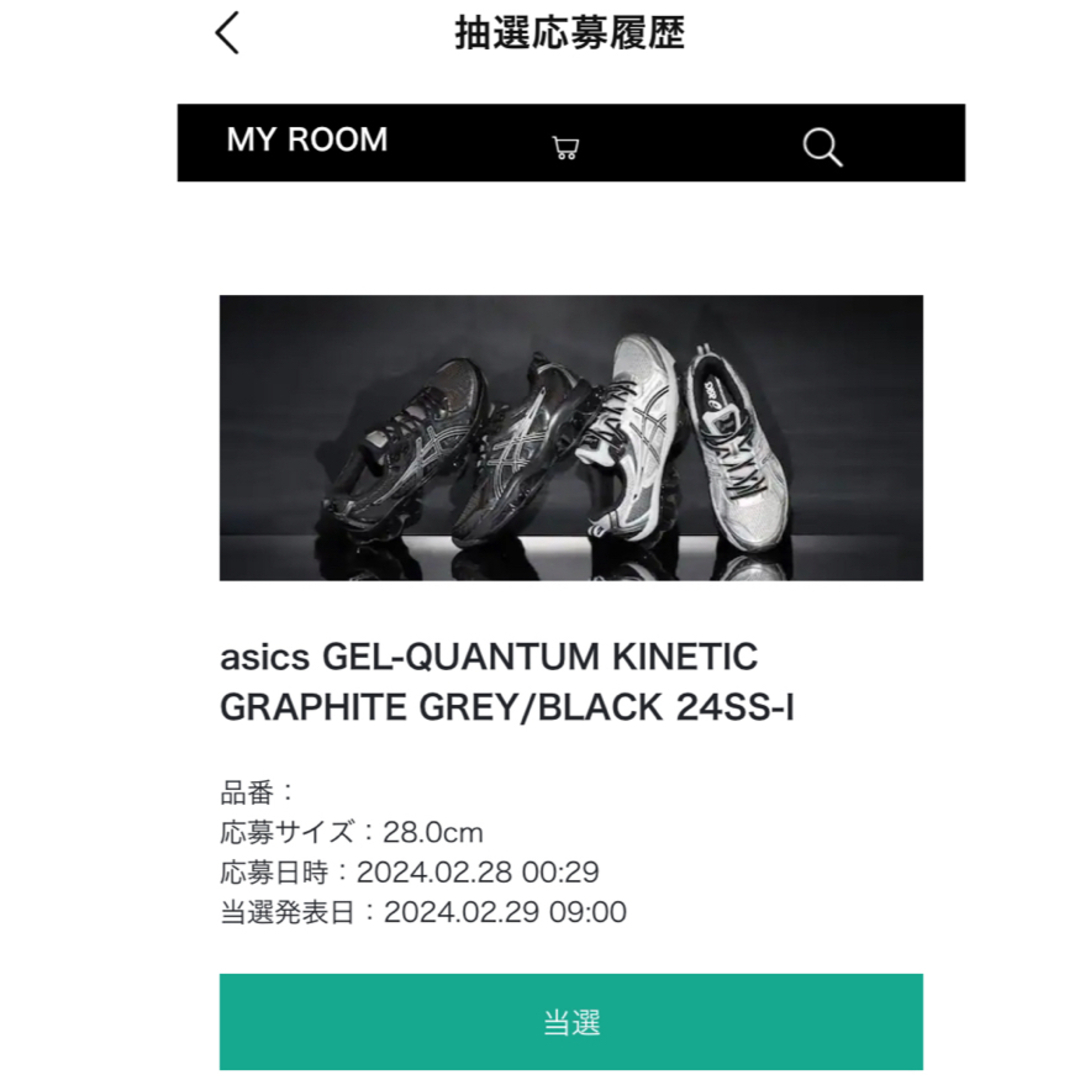 asics(アシックス)のasics GEL QUANTUM KINETIC GRAPHITE 28cm メンズの靴/シューズ(スニーカー)の商品写真