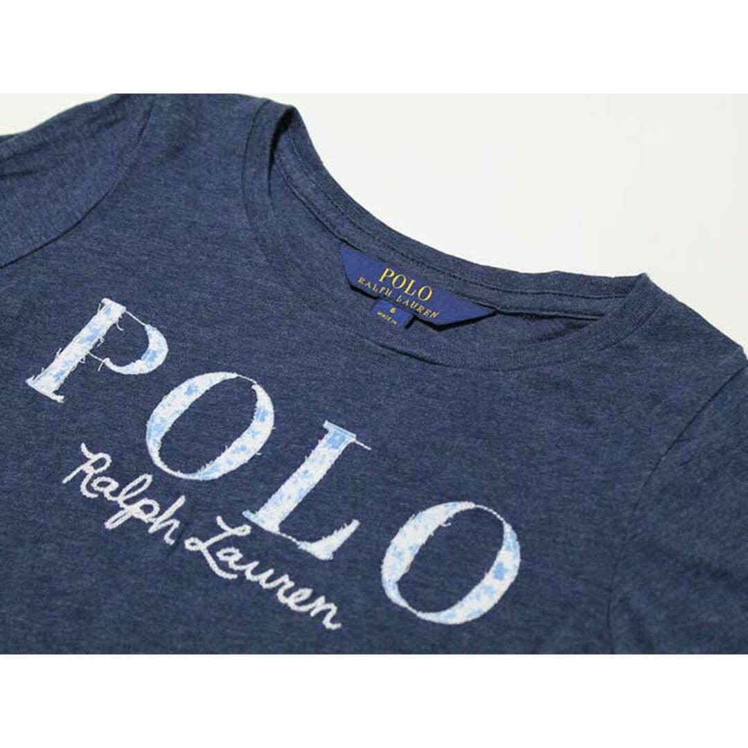 Ralph Lauren(ラルフローレン)の【値下げ!】‡ラルフローレン/Ralph Lauren‡120cm 長袖Tシャツ/長袖カットソー/ロンT 紺系【中古】子供服 キッズ kids 女の子 春秋 123032 tops キッズ/ベビー/マタニティのキッズ服女の子用(90cm~)(Tシャツ/カットソー)の商品写真