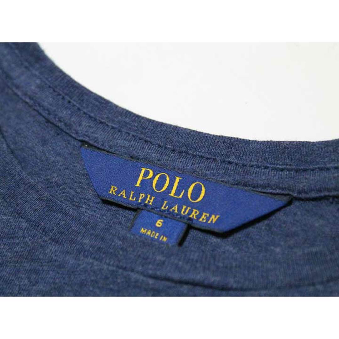 Ralph Lauren(ラルフローレン)の【値下げ!】‡ラルフローレン/Ralph Lauren‡120cm 長袖Tシャツ/長袖カットソー/ロンT 紺系【中古】子供服 キッズ kids 女の子 春秋 123032 tops キッズ/ベビー/マタニティのキッズ服女の子用(90cm~)(Tシャツ/カットソー)の商品写真