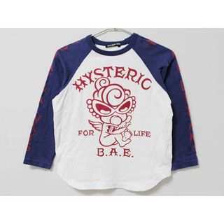 ヒステリックミニ(HYSTERIC MINI)の【値下げ!】《ヒステリックミニ/HYSTERIC MINI》120cm 長袖Tシャツ/長袖カットソー/ロンT 白×紺【中古】子供服 キッズ kids 女の子 春秋 422032 tops(Tシャツ/カットソー)