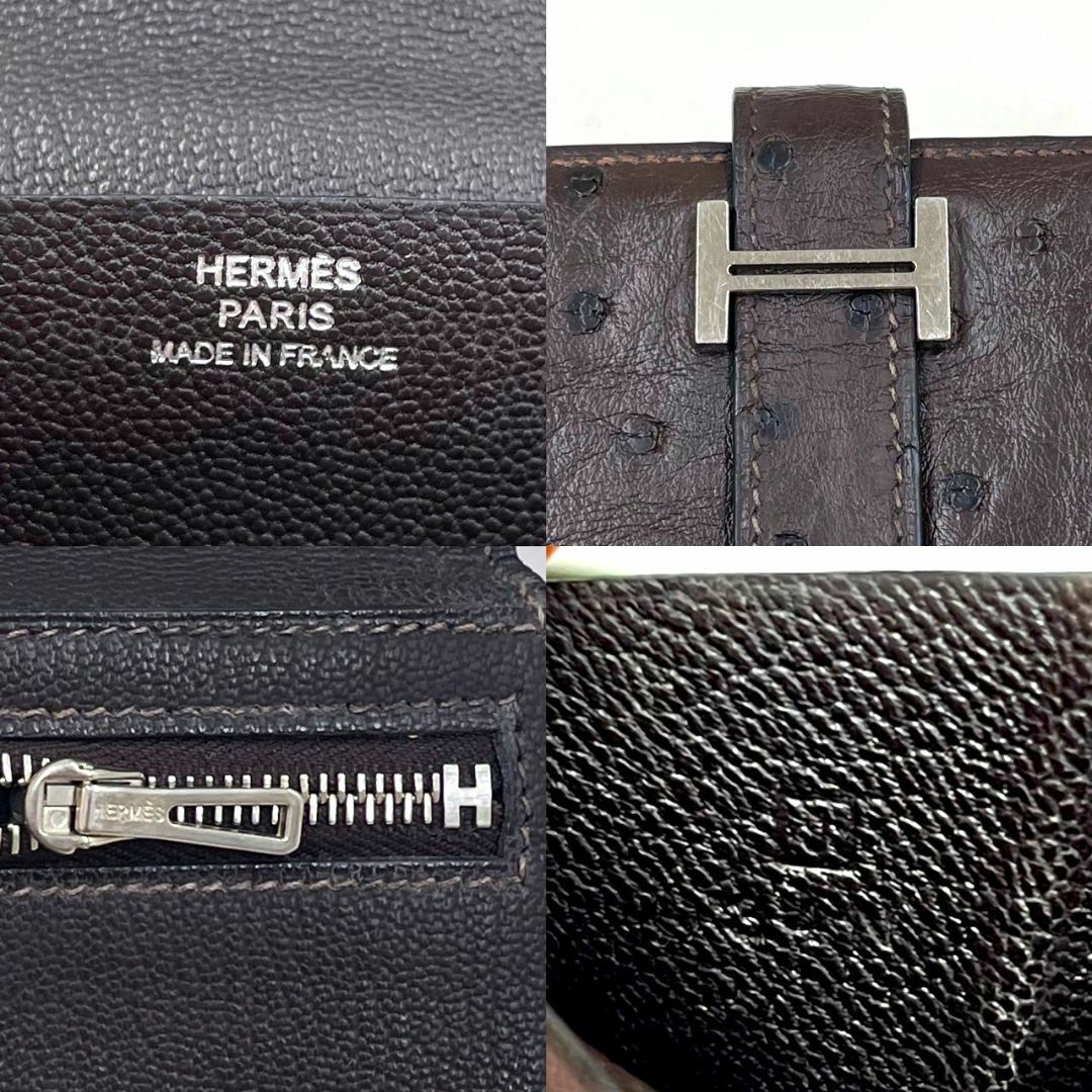 HERMES - 美品☆ エルメス 長財布 ベアンスフレ オーストリッチ HERMES - 美品☆ エルメス 長財布 ベアンスフレ オーストリッチ