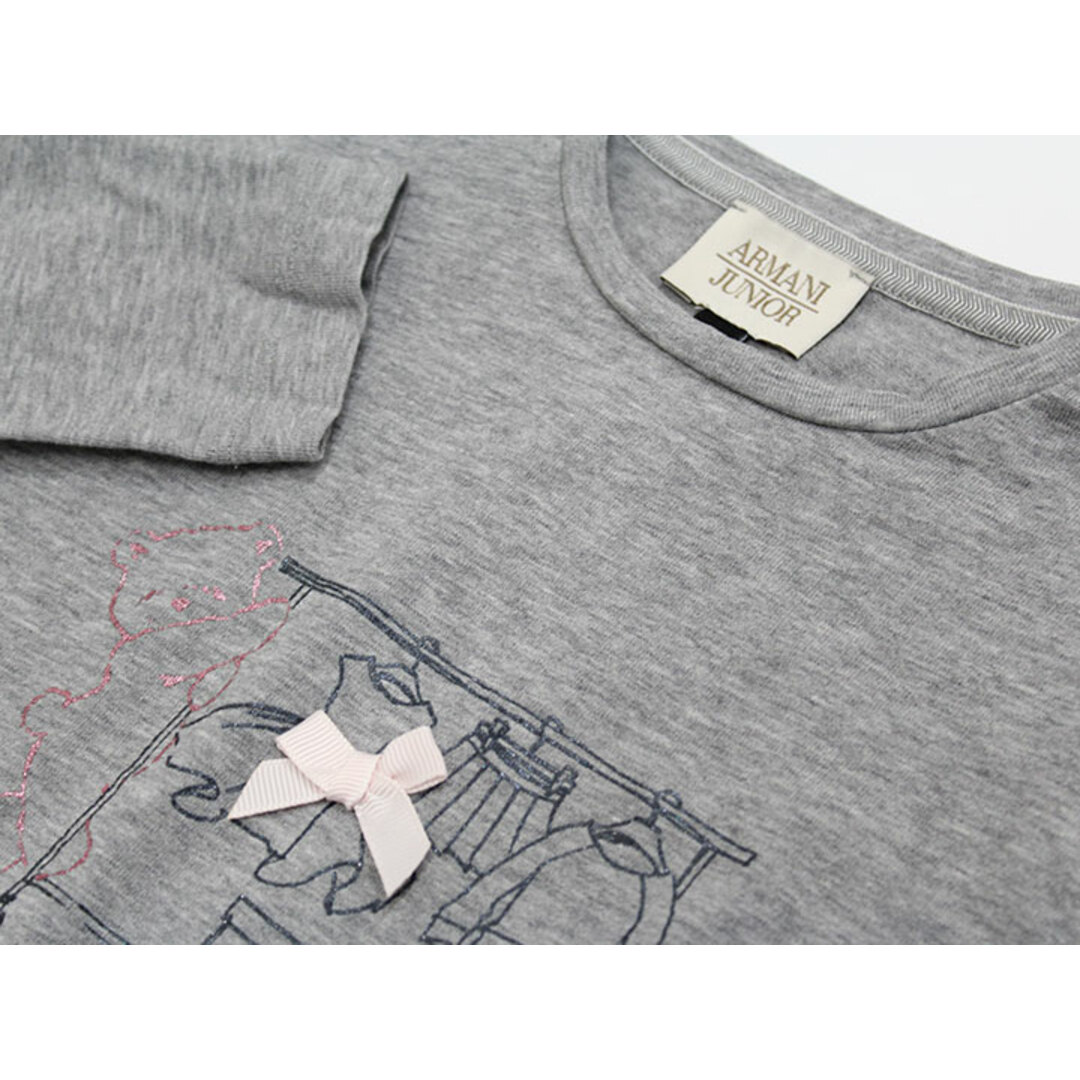 Armani(アルマーニ)の【値下げ!】△アルマーニ ジュニア/Armani Junior△106cm(4A) 長袖Tシャツ/長袖カットソー/ロンT グレー【中古】子供服 キッズ kids 女の子 春秋冬 409032 tops キッズ/ベビー/マタニティのキッズ服女の子用(90cm~)(Tシャツ/カットソー)の商品写真