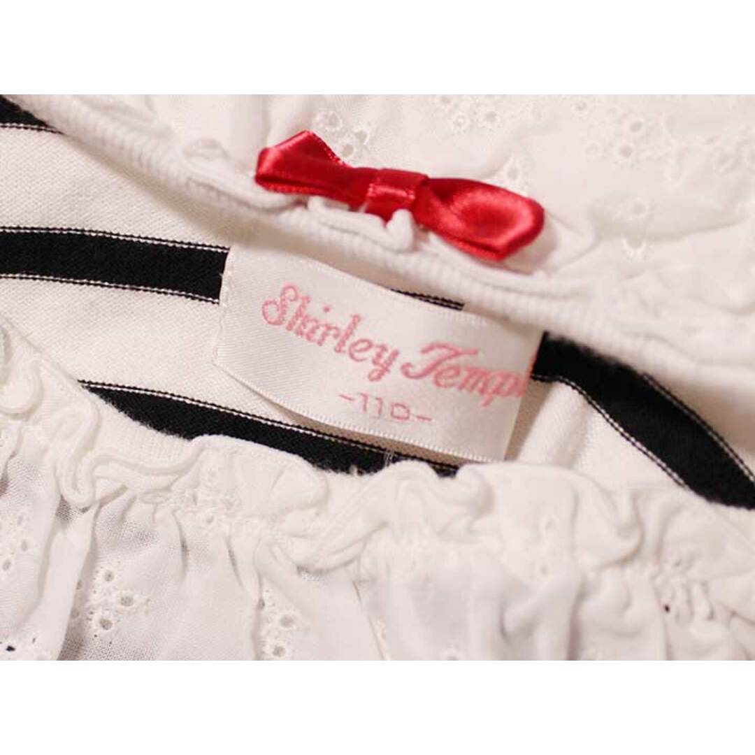 Shirley Temple(シャーリーテンプル)の【値下げ!】[シャーリーテンプル/Shirley Temple]110cm 長袖カットソー/長袖Tシャツ/ロンT 白×黒【中古】子供服 キッズ kids 女の子 春 723032 tops キッズ/ベビー/マタニティのキッズ服女の子用(90cm~)(Tシャツ/カットソー)の商品写真