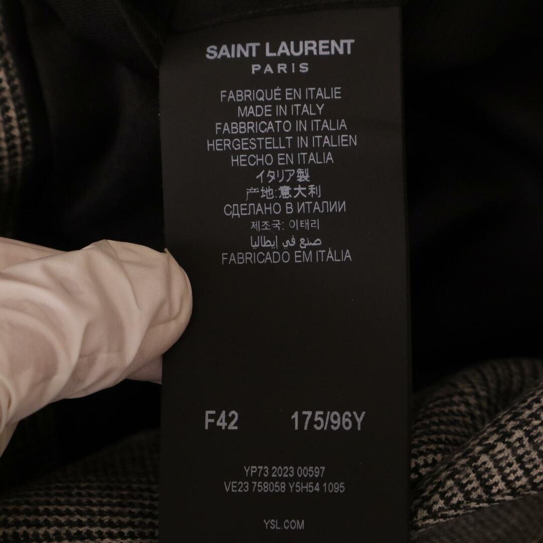 Saint Laurent(サンローラン)のサンローランパリ 23AW グレー 758058Y5H541095 プリンスオブウェールズフランネル ジャケット 42 レディースのジャケット/アウター(その他)の商品写真