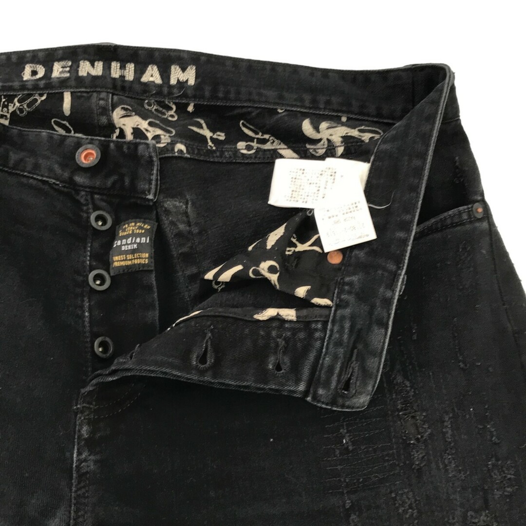 DENHAM(デンハム)のDENHAM デンハム RAZOR SLIM FIT クラッシュ加工デニムパンツ ブラック 36 27180-2-11519 メンズのパンツ(デニム/ジーンズ)の商品写真