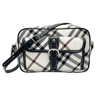 バーバリー(BURBERRY)の☆☆BURBERRY バーバリー BLUE LABEL アイボリー ショルダーバッグ キャンバス×レザー ノバチェック レディース(ショルダーバッグ)