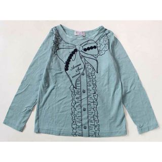 【値下げ!】☆アナスイミニ/ANNA SUI mini☆120cm 長袖Tシャツ/長袖カットソー/ロンT 緑 【中古】子供服 キッズ kids 女の子 春秋 131032 tops