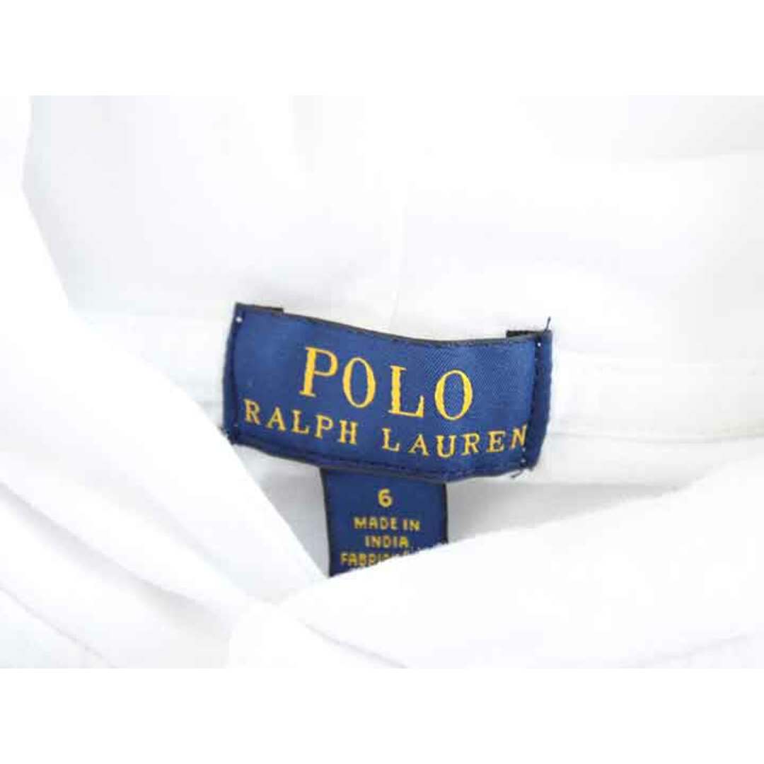 Ralph Lauren(ラルフローレン)の【春物 新入荷!】†ラルフローレン/Ralph Lauren†120cm(6) フード付カットソー/長袖Tシャツ/長袖カットソー/ロンT 白×青【中古】子供服 キッズ kids 男の子 春秋冬 tops 322042 キッズ/ベビー/マタニティのキッズ服女の子用(90cm~)(Tシャツ/カットソー)の商品写真