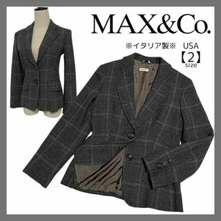マックスアンドコー(Max & Co.)のMAX&CO.　マックス&コー　テーラードジャケット　チェック柄　イタリア製(テーラードジャケット)