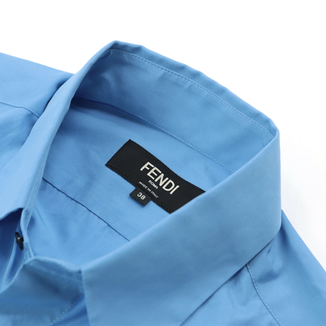 FENDI(フェンディ)の【美品】 フェンディ 2021年 FS0994 AG93 ユーティリティシャツ ショートスリーブ 半袖 メンズ サイズ 38 水色 サックスブルー FENDI メンズのトップス(シャツ)の商品写真