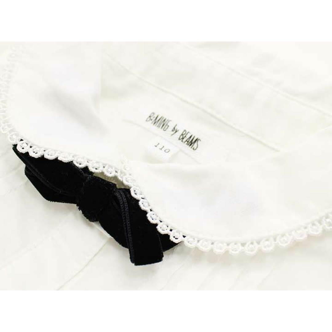 BEAMS(ビームス)の♪ビーミング/B:MING by BEAMS♪110cm 長袖ブラウス 白 フォーマル 卒園式 入学式 結婚式 発表会 お稽古 七五三【中古】子供服 キッズ kids 女の子 fml 211042 キッズ/ベビー/マタニティのベビー服(~85cm)(シャツ/カットソー)の商品写真