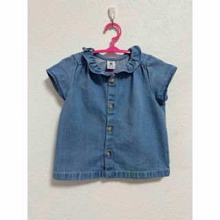 プチバトー(PETIT BATEAU)のプチバトー　半袖デニムトップス　81(シャツ/カットソー)