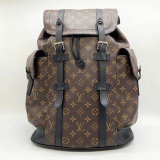 ルイヴィトン(LOUIS VUITTON)のルイ・ヴィトン リュックサック リュック クリストファーMM モノグラム・マカサー ブラウン PVC M43735 LOUIS VUITTON レディース【中古】(リュック/バックパック)