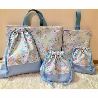 ユニコーン　入園セット　ハンドメイド(バッグ/レッスンバッグ)