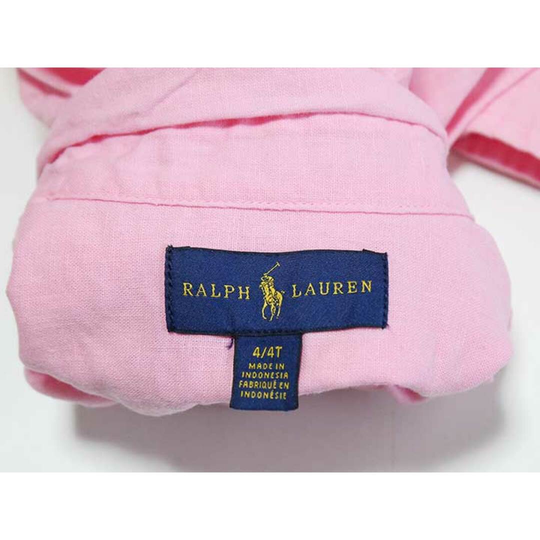 Ralph Lauren(ラルフローレン)の‡ラルフローレン/Ralph Lauren‡110cm 長袖シャツ ピンク【中古】子供服 キッズ kids 男の子 春 713032 tops キッズ/ベビー/マタニティのベビー服(~85cm)(シャツ/カットソー)の商品写真