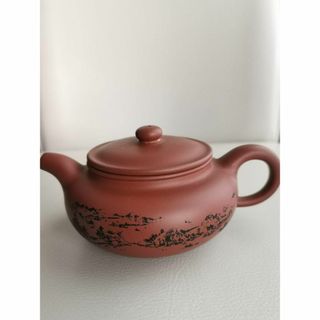 急須　朱泥　ティーポット　煎茶道具　古玩　茶壺 中国 収蔵品 茶道具 紫砂 8(陶芸)