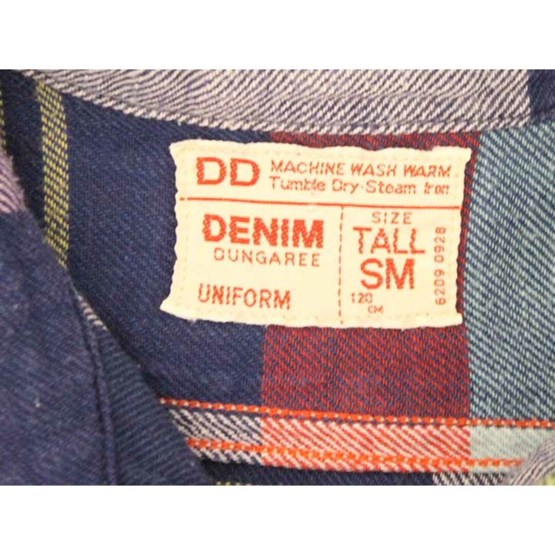 DENIM DUNGAREE(デニムダンガリー)の〓デニム＆ダンガリー/DENIM DUNGAREE/D＆D〓120cm 長袖ワンピース マルチカラー【中古】 子供服 キッズ kids 女の子 春秋冬 onepi 322042 キッズ/ベビー/マタニティのベビー服(~85cm)(シャツ/カットソー)の商品写真