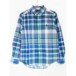 ラルフローレン(Ralph Lauren)の[ラルフローレン/Ralph Lauren]150cm 長袖シャツ ブルー×グリーン系【中古】子供服 キッズ kids ジュニア 男の子 春秋 tops 322042(シャツ/カットソー)