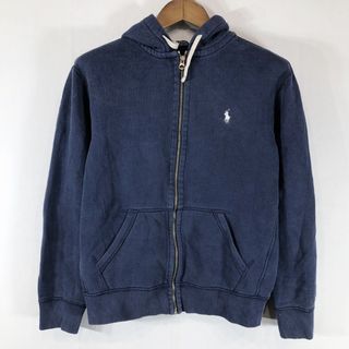 ポロラルフローレン(POLO RALPH LAUREN)のSALE/// 2000年代～ Polo by Ralph Lauren ラルフローレン ワンポイントロゴ フルジップ スウェット パーカー ネイビー (メンズ M) P0907(パーカー)