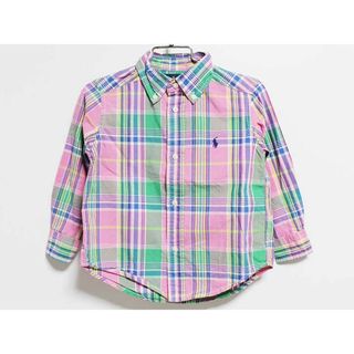 ラルフローレン(Ralph Lauren)の‡ラルフローレン/Ralph Lauren‡100cm 長袖シャツ ピンク×グリーン【中古】子供服 キッズ kids 男の子 春 713032 tops(シャツ/カットソー)