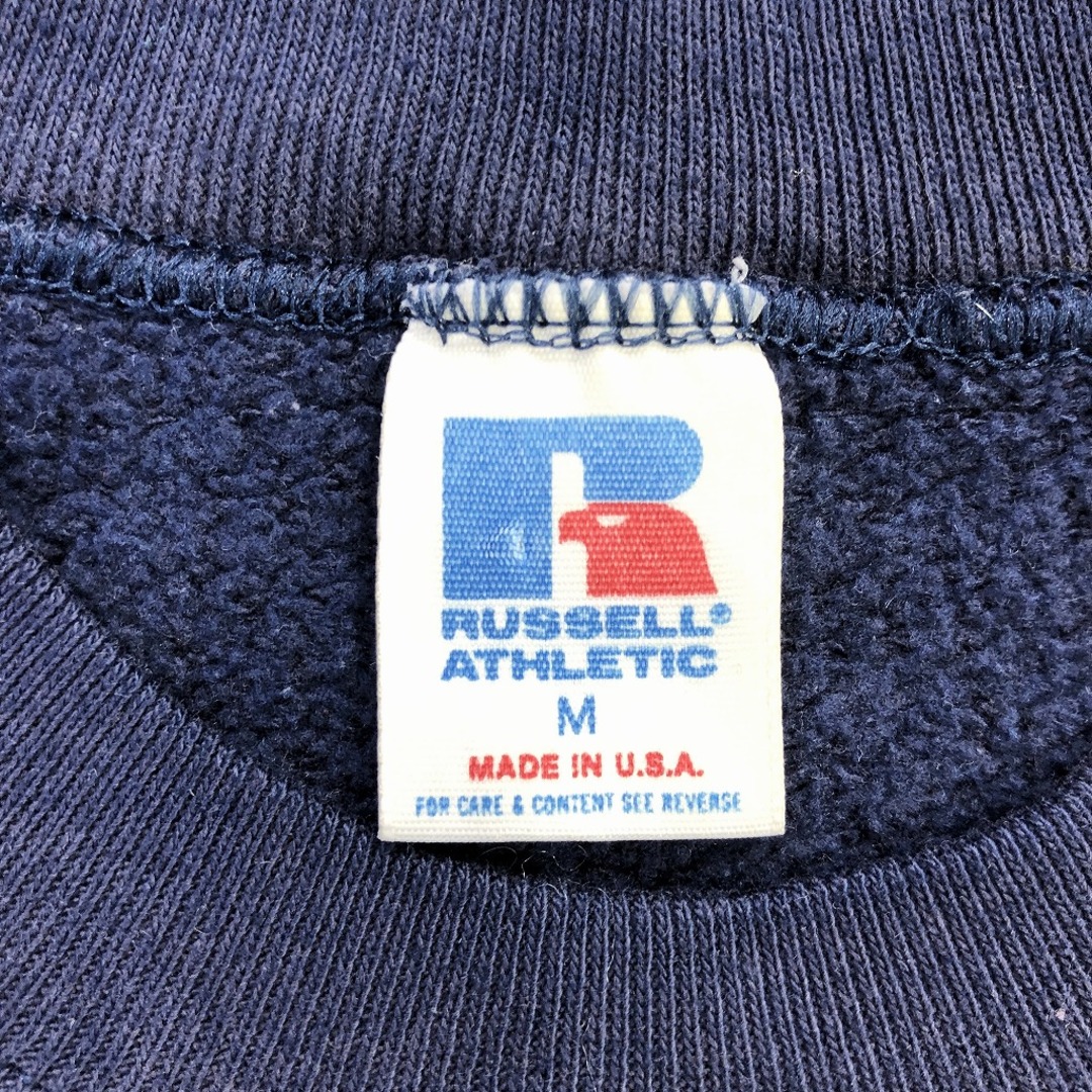 SALE/// 90年代 USA製 RUSSELL ATHLETIC ラッセル クルーネックスウェット アメカジ 無地 ネイビー (メンズ M) P1116 メンズのトップス(スウェット)の商品写真