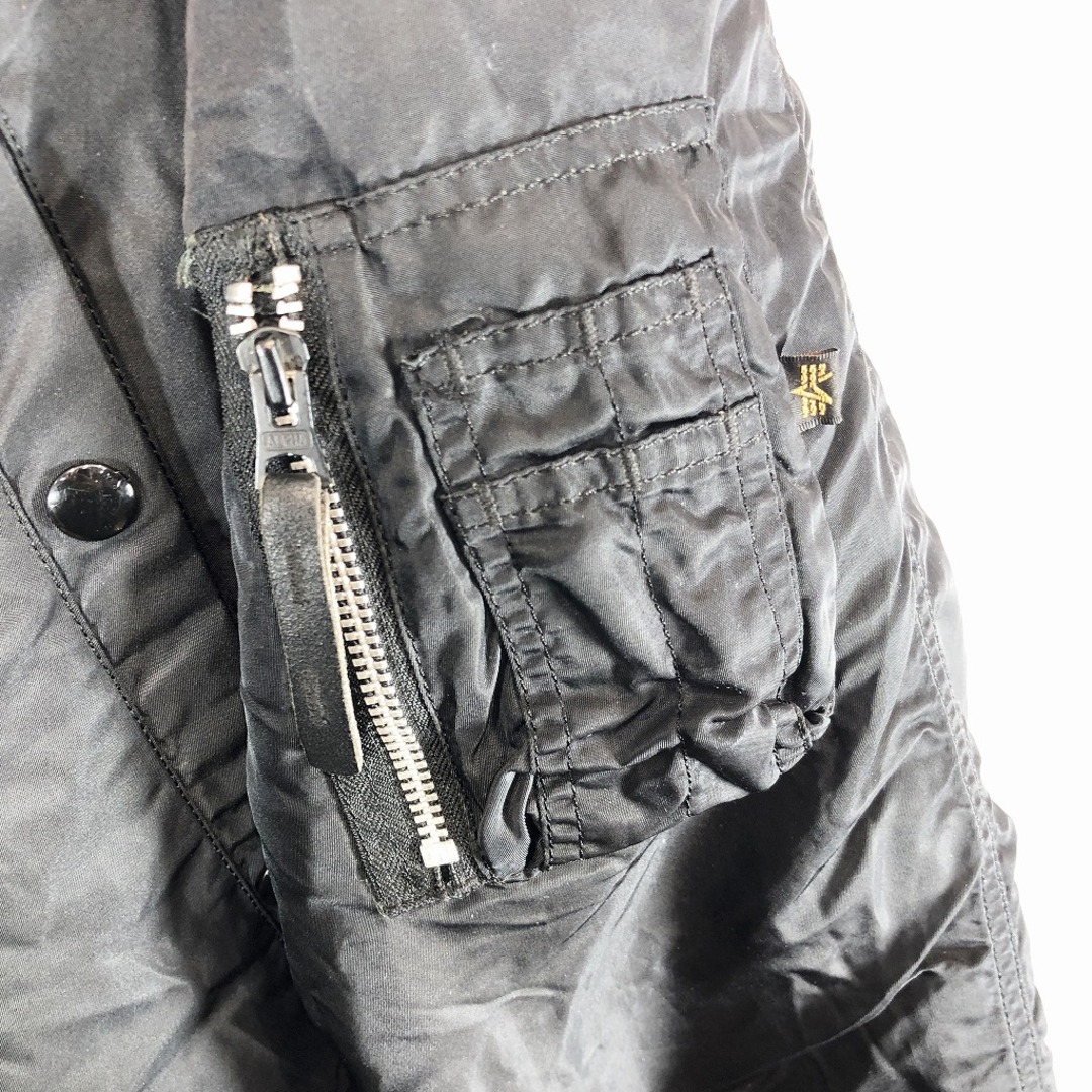 SALE/// ALPHA INDUSTRIES アルファ インダストリーズ N-3B ミリタリージャケット 防寒  ミリタリー ブラック (メンズ XL) P1225 メンズのジャケット/アウター(ミリタリージャケット)の商品写真