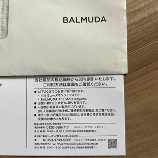 バルミューダ(BALMUDA)のバルミューダ　株主優待券(その他)