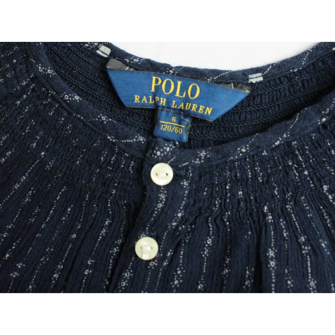 Ralph Lauren(ラルフローレン)の[ラルフローレン/Ralph Lauren]120cm 長袖ブラウス/シャツ 紺【中古】子供服 キッズ kids 女の子 春秋 tops 503042 キッズ/ベビー/マタニティのベビー服(~85cm)(シャツ/カットソー)の商品写真