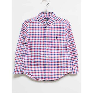 ラルフローレン(Ralph Lauren)の‡ラルフローレン/Ralph Lauren‡110cm 長袖シャツ ピンク×ブルー【中古】子供服 キッズ kids 男の子 春秋 tops 503042(シャツ/カットソー)