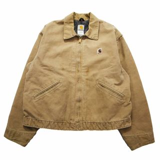 カーハート(carhartt)の90年代 USA製 Carhartt カーハート デトロイト ジャケット ワーク ベージュ (メンズ XL) 中古 古着 P2181(その他)