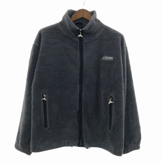 Ｍuluc Patagonia フリースジャケット 刺繍  アウトドア キャンプ アウター 防寒 グレー (メンズ L) 中古 古着 P2202(その他)