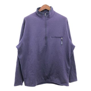 パタゴニア(patagonia)のpatagonia パタゴニア ハーフジップ フリースジャケット アウトドア キャンプ パープル (メンズ XL) 中古 古着 P2842(その他)